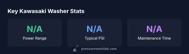 Infographic showing Kawasaki pressure washer stats