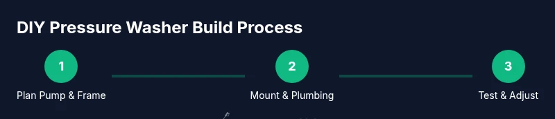 DIY pressure washer build process infographic