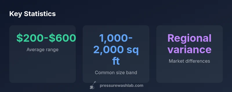 Infographic showing cost ranges for power washing by home size
