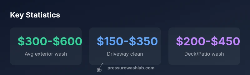 Infographic showing average pressure washing cost by service type