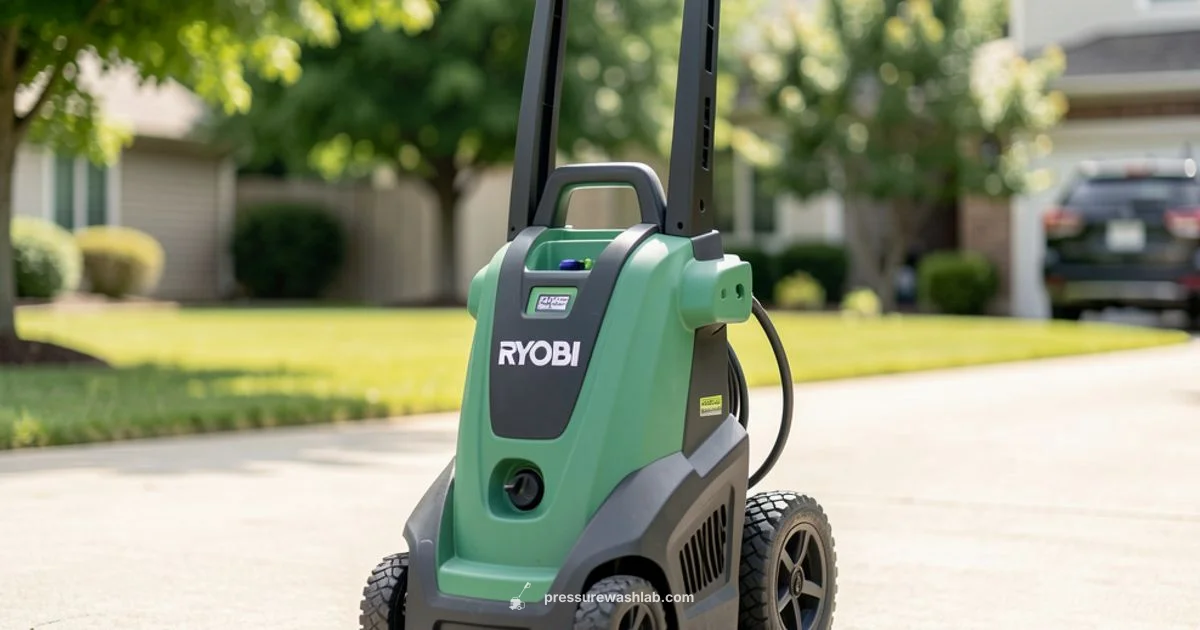 Ryobi on Driveway - Pressure Wash Lab