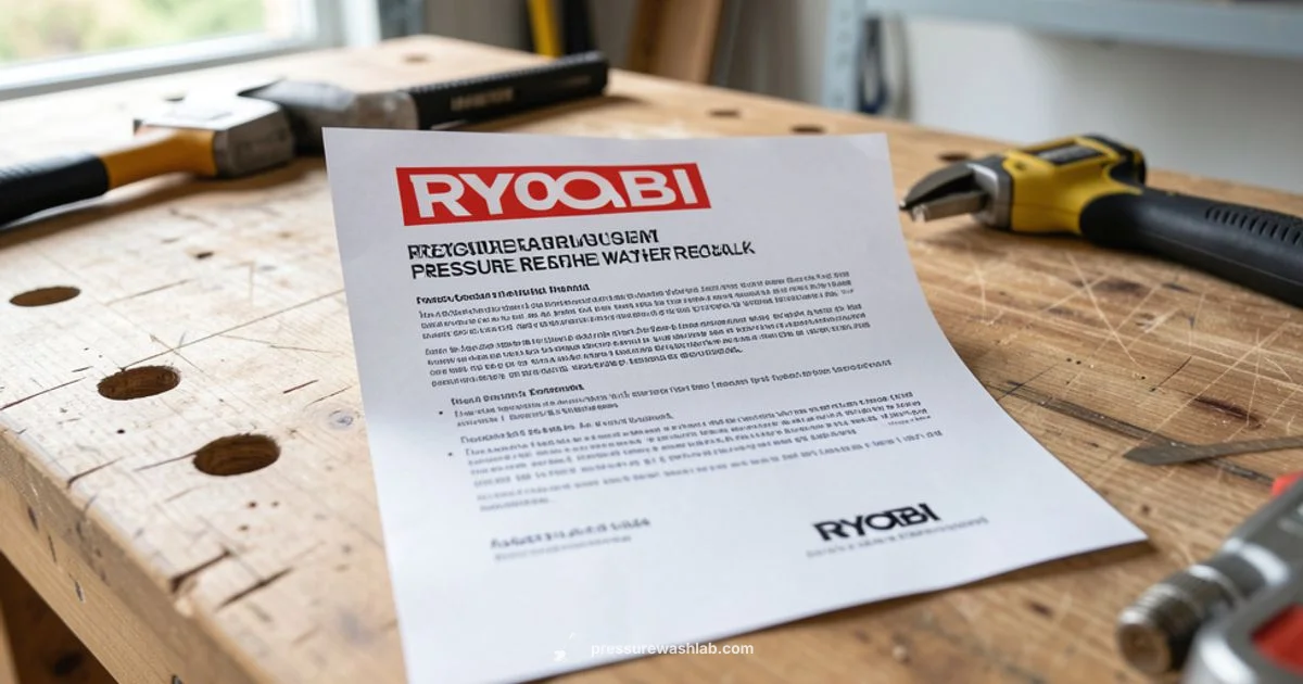 Ryobi Recall Safety - Pressure Wash Lab