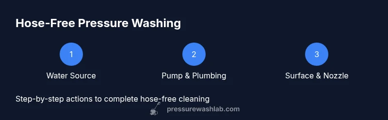 Process diagram for hose-free pressure washing