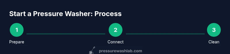 Process: Start a pressure washer in 3 steps