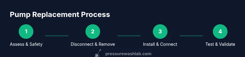 Process diagram for replacing a pressure washer pump