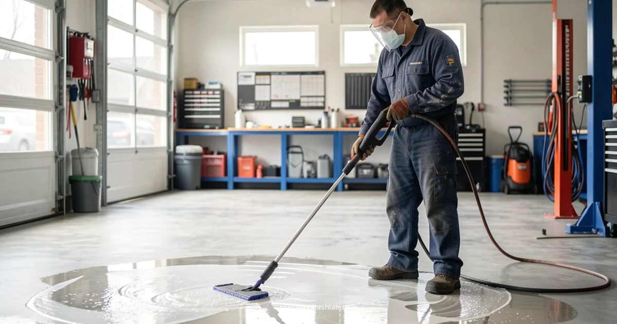 Garage Floor Power Wash - Pressure Wash Lab