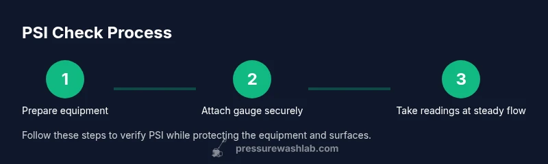 Process diagram showing PSI checking steps
