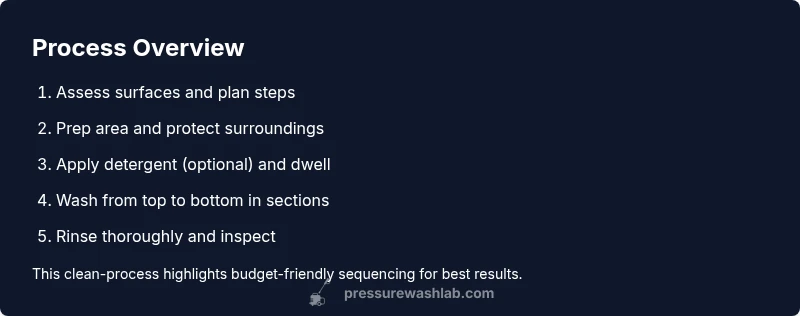 Process diagram for budget-friendly power washing workflow
