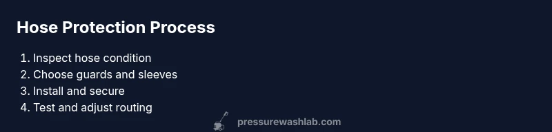Process infographic showing hose protection steps