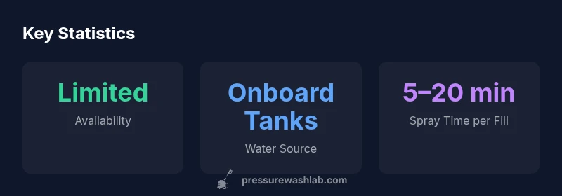 Infographic showing hose-free pressure washer features and limitations